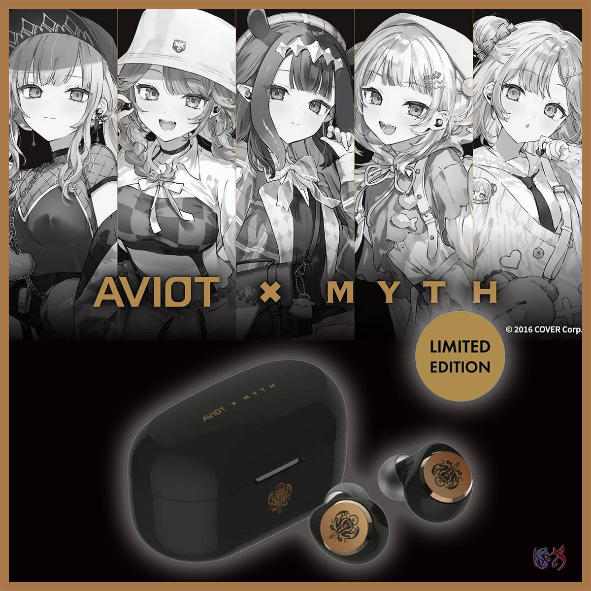 AVIOT x hololive English -Myth- Collaboration Wireless Earbuds