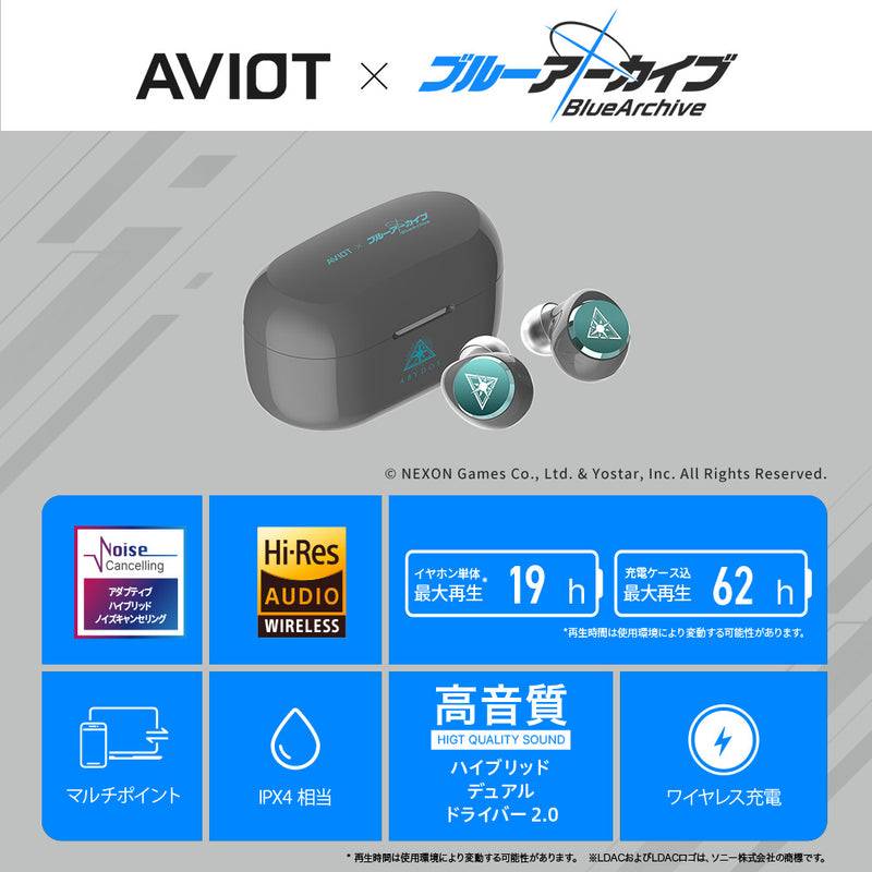 AVIOT x Blue Archive Collaboration Wireless Earbuds Limited Edition